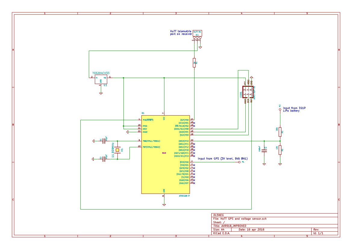 HoTT GPS and voltage sensor